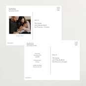 "Statement" - Birth Announcements in Marine by Sara Hicks Malone - Back of Card Options