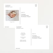 "My Monogram" - Birth Announcements in Milk by fatfatin - Back of Card Options
