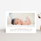"Graceful Entrance" - Birth Announcements in Flamingo by Jessica Williams - Front