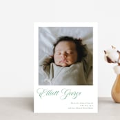 "Hollis" - Birth Announcements in Clover by Megan Davis - Front