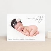 "Nickname Intro" - Birth Announcements in Raven by Olivia Raufman - Front