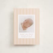 "patterned stripes" - Birth Announcements in Blush by Ellen Schlegelmilch - Front