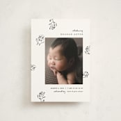 "The Flora" - Birth Announcements in Lily of the Valley by Pixel and Hank - Front