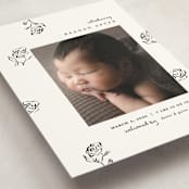 "The Flora" - Birth Announcements in Lily of the Valley by Pixel and Hank - Detail