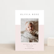 "Cherished" - Birth Announcements in Peony by Kasia Labocki - Front