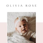 "Cherished" - Birth Announcements in Peony by Kasia Labocki - Detail