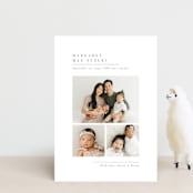"Minimal Triad" - Birth Announcements in Onyx by Meggy Masters - Front