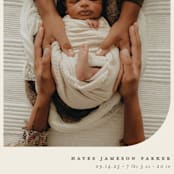 "Simple Photo" - Birth Announcements in Almond by Brianne Larsen - Detail