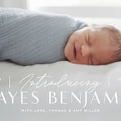 "Typographic Mix" - Birth Announcements in Snow by Michelle Taylor - Detail