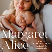 "Perfection" - Birth Announcements in Snow by Pixel and Hank - Detail