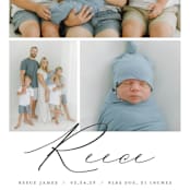 "Script Look" - Birth Announcements in Ink by Carolyn MacLaren - Detail