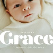 "name" - Birth Announcements in Pearl by Lori Wemple - Detail