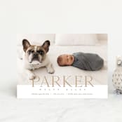 "modern classic" - Birth Announcements in Toffee by Eric Clegg - Front