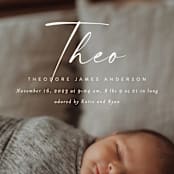 "Complete" - Birth Announcements in Linen by Kasia Labocki - Detail