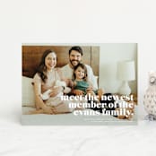 "NEWEST" - Birth Announcements in Cloud by Lori Wemple - Front