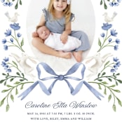"Floral Forest Friends" - Birth Announcements in Bluebell by Alice Nelen - Detail