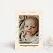 "Framework" - Birth Announcements in Halo by Baumbirdy - Front