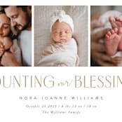 "Counting Those Blessings" - Birth Announcements in Sugar by Robert and Stella - Detail