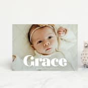 "name" - Birth Announcements in Pearl by Lori Wemple - Front