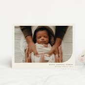 "Simple Photo" - Birth Announcements in Almond by Brianne Larsen - Front