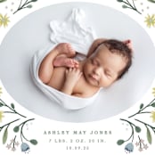 "Spring Blooms" - Birth Announcements in Daffodil by Alice Nelen - Detail