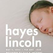 "Hayes" - Birth Announcements in Cloud by Ellen Schlegelmilch - Detail