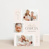 "Meet our baby" - Birth Announcements in Blush by Elan Studio - Front