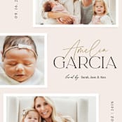 "Meet our baby" - Birth Announcements in Blush by Elan Studio - Detail