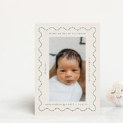 "Squiggle" - Birth Announcements in Moss by Kelly Watkins - Front