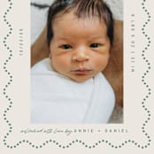 "Squiggle" - Birth Announcements in Moss by Kelly Watkins - Detail