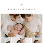 "Our whole heart" - Birth Announcements in Rose by Stacey Meacham - Detail
