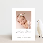 "Elegance" - Birth Announcements in Peony by Pixel and Hank - Front
