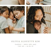 "love in a grid" - Birth Announcements in Snow by Bramble Studio - Detail