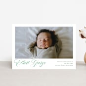 "Hollis" - Birth Announcements in Clover by Megan Davis - Front