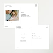 "Modern Meet" - Birth Announcements in Linen by Erica Krystek - Back of Card Options