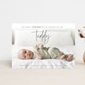 "My Nickname" - Birth Announcements in Shadow by Carolyn Kach - Front