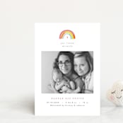 "Our Little Rainbow" - Birth Announcements in Bright by Pixel and Hank - Front