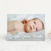 "Cuddle" - Birth Announcements in Cloud by Susan Asbill - Front