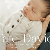 "Stacked Name" - Birth Announcements in Cloud by Alethea and Ruth - Detail