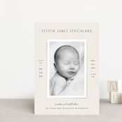 "Classical" - Birth Announcements in Cream by Hooray Creative - Front