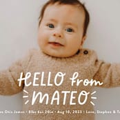 "Fun Hello" - Birth Announcements in Cloud by Jackie Crawford - Detail