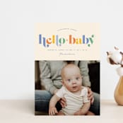 "Hello Sweet baby" - Birth Announcements in Bluebird by Jessica Corliss - Front