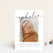 "Signature Name" - Birth Announcements in Coal by Meggy Masters - Front