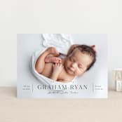 "On Top" - Birth Announcements in Onyx by Michelle Taylor - Front