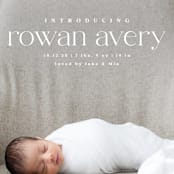"Exemplary" - Birth Announcements in Cotton by Olivia Raufman - Detail