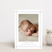 "Soft plaid" - Birth Announcements in Cement by Stacey Meacham - Front