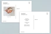 "Say Hello" - Birth Announcements in Peach by Jessie Steury - Back of Card Options