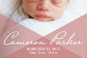 "Say Hello" - Birth Announcements in Peach by Jessie Steury - Detail