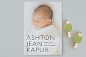 "Baby Mine Modern" - Birth Announcements in Licorice by Alston Foster - Front