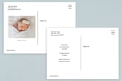 "Baby Mine Modern" - Birth Announcements in Licorice by Alston Foster - Back of Card Options